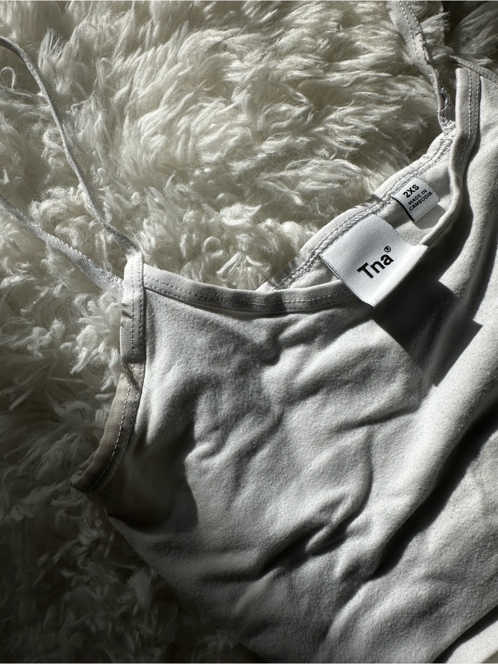 TNA White Adjustable-Strap Camisole